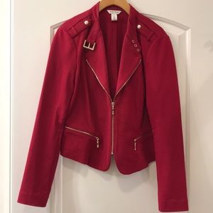 WHBM cranberry red blazer